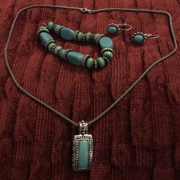 Turquoise and Silver set