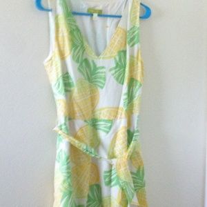 Tank dress with side zip and belt