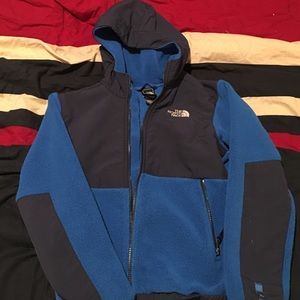 Boys Blue hooded North Face Fleece