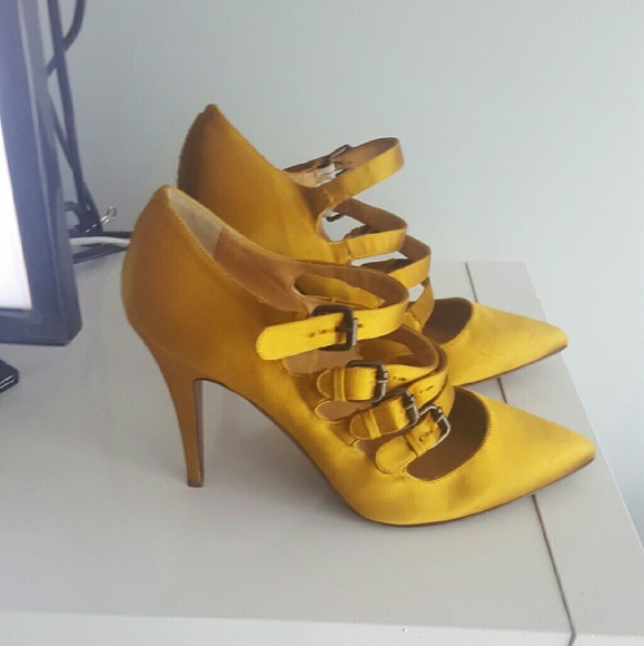 J.Crew Buckle Pumps (satin)