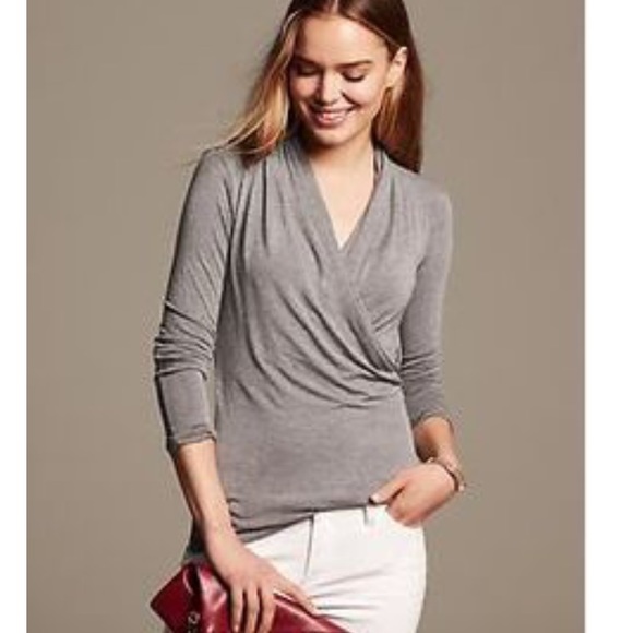Banana Republic Cowl / Drape V Neck Top!