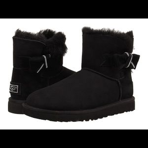UGG JACKEE Swarovski Crystal Bow Boots NIB