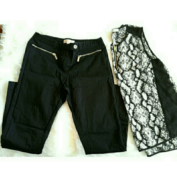 **SOLD* *NEW*MICHAEL KORS ZIP POCKETS CAPRIS