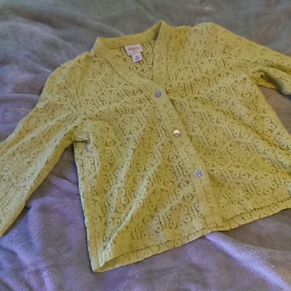 Lime Green Cardigan Jacket Light