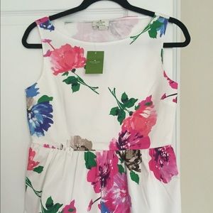 Kate Spade- cotton floral peplum top NWT