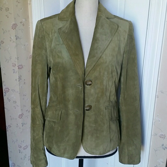 Ann Taylor Jackets & Blazers - Ann Taylor soft moss green suede jacket