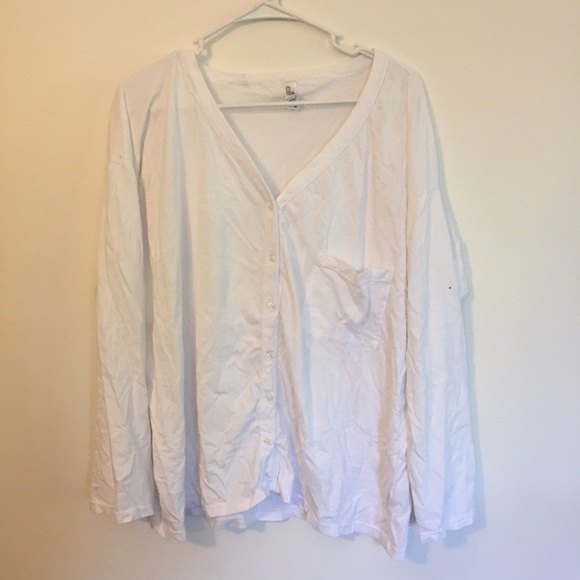 American apparel white long sleeve