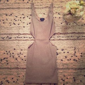 Sexy Bebe Gold Shimmer Cutout Dress!