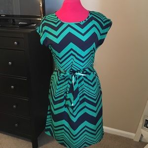 Chevron Dress- Outback Red by The Limited