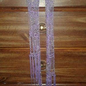 Purple beaded scarf