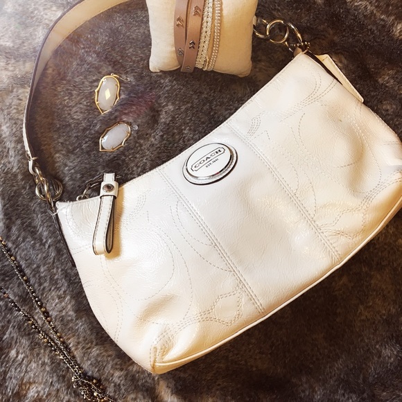 Coach Handbags - Coach White Patent Bag