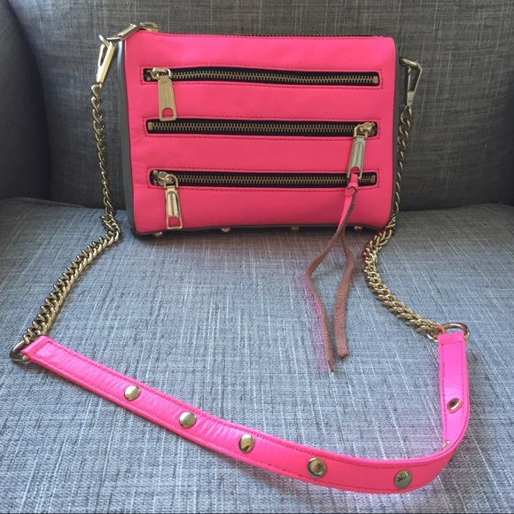 Rebecca Minkoff Handbags - Hot Pink & Taupe Rebecca Minkoff Crossbody