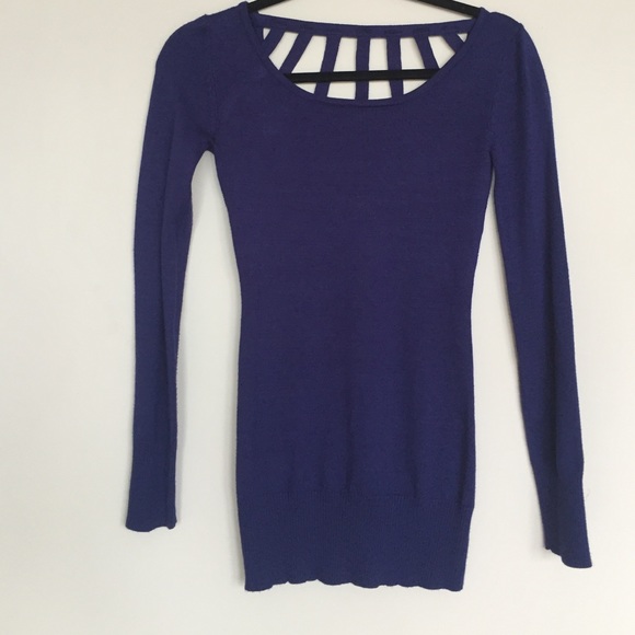 Blue long sleeve crew neck sweater xs