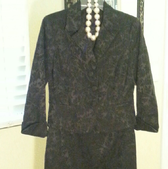 George black brocade print suit 6