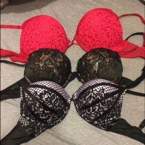 Three 34C bombshell bras. 1 for $20