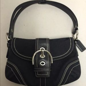 Coach authentic signature C Black bag rarely used!