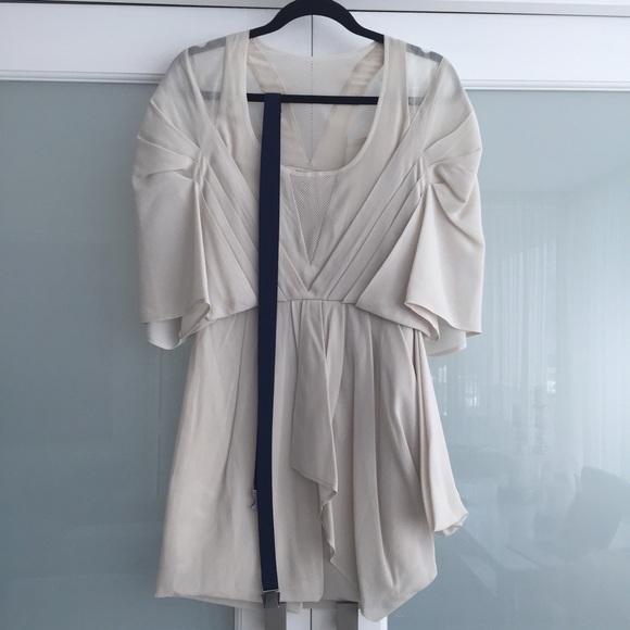 BCBG Maxazria Runway cream cocktail dress - Picture 2 of 4