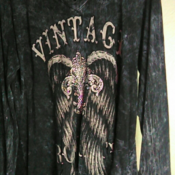 Vintage Royalty Hi-Lo Long Sleeve Shirt - Picture 1 of 3
