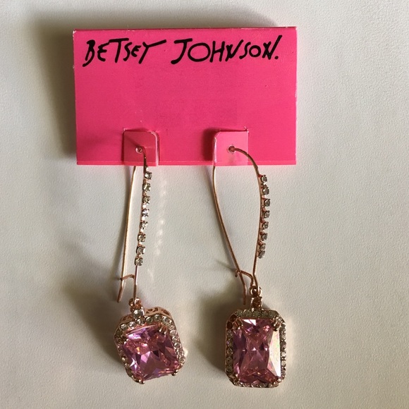 Pink Betsey Johnson Earrings