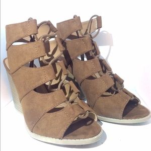 Brown Strappy  Thick Heel