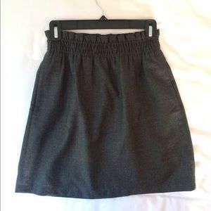 J. Crew Wool Bell Mini Skirt, Dark Gray, Size 2