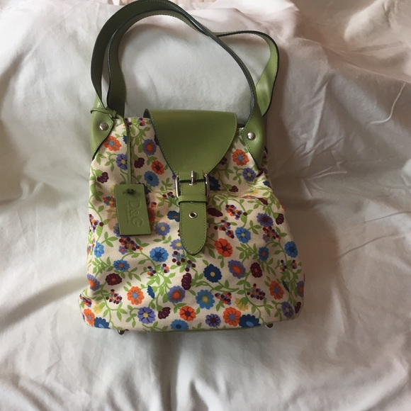 Flowered Dolce Gabana purse with buckle