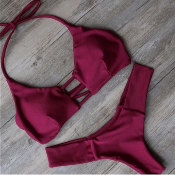 Burgundy Swim Set