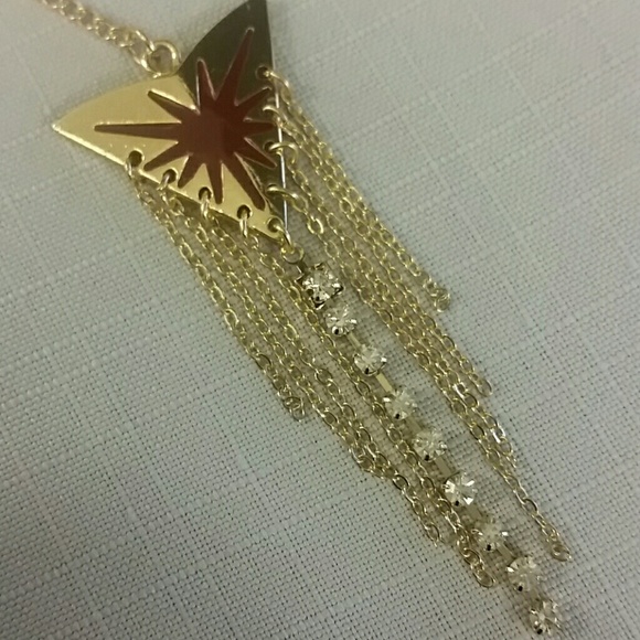 Triangular Multi Chains & Crystal Hair Pin