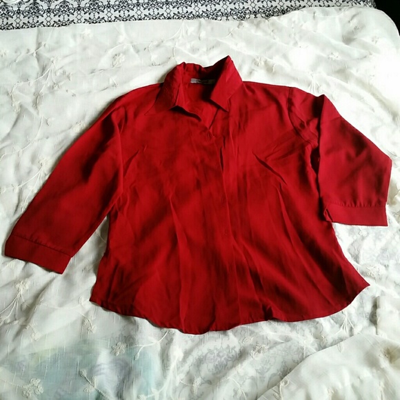 Red poly shirt