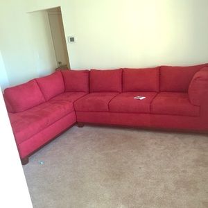 Red sectional couch