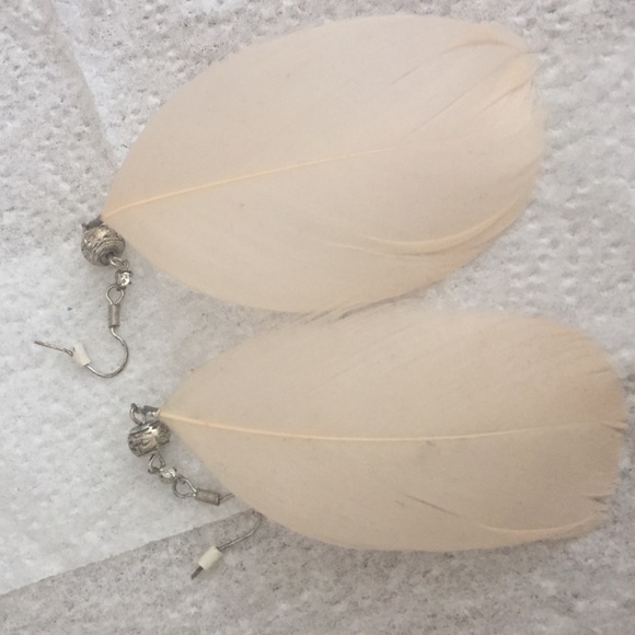 Real feather earrings