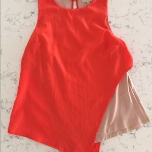 Bordeaux brand coral tank with nude detail.