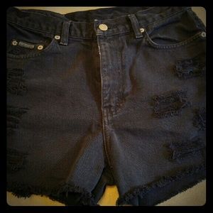 Calvin Klein distressed shorts