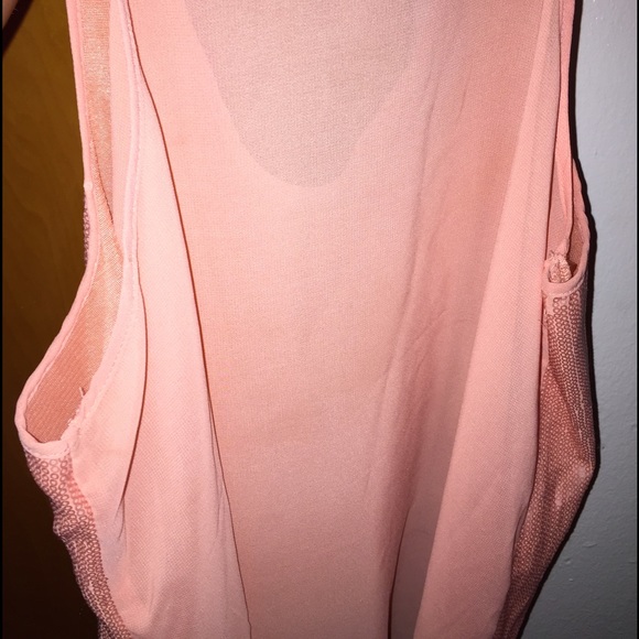 Peachy sequin sheer top - Picture 2 of 2