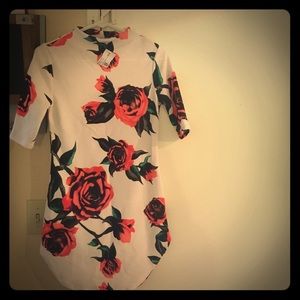 Fashion nova rose print dress. New!