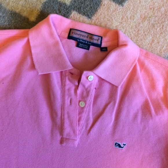 Vineyard Vines Pink Polo (worn once!) XS