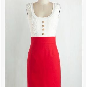 Modcloth "Come in Dandy" dress in red