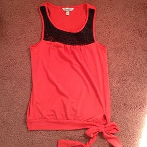 Coral colored tank top