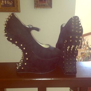 Spiked lady Gaga like shoes