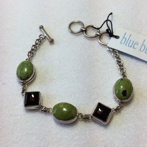 ❤️ $65 Blue Buddha Designer Onyx Accent Bracelet