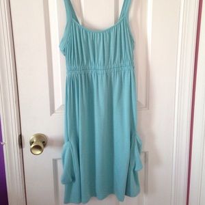 Aqua colored dress