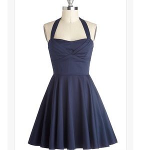 Modcloth "Traveling Cupcake Dress in Navy"