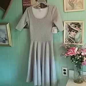 Heather Grey Quilted LulaRoe Nicole Dress