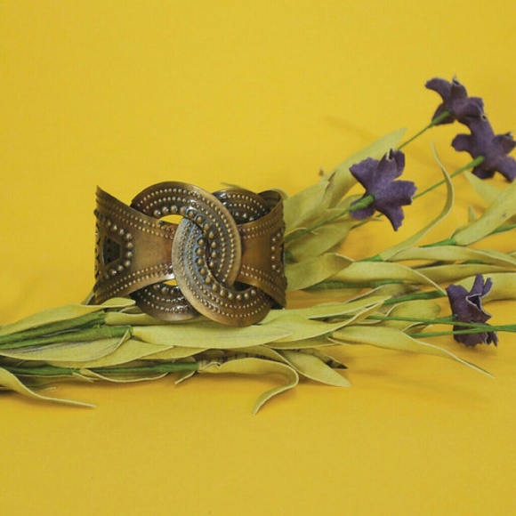 Brass cuff bracelet
