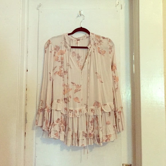Free People floral blouse/tunic