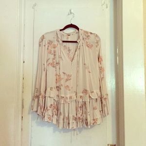 Free People floral blouse/tunic