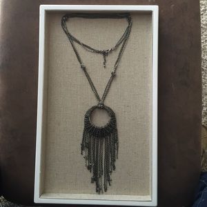 Jewel Mint long silver necklace