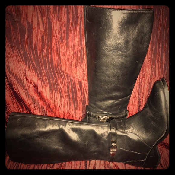 Authentic Etienne Aigner Black riding boots.