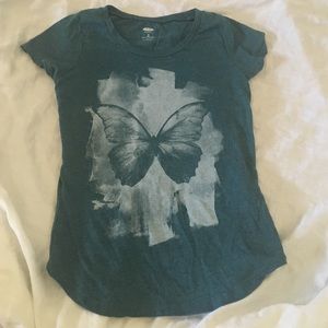 Old Navy girls butterfly graphic tee size 8 M