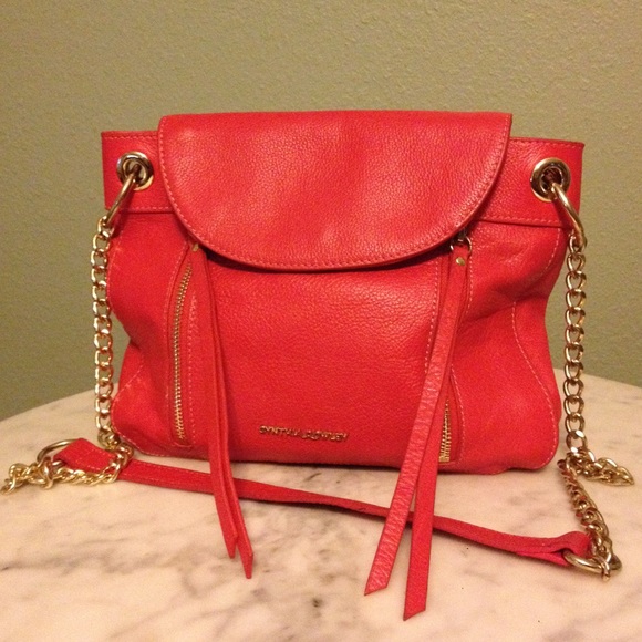 Coral Leather Purse - Picture 1 of 3
